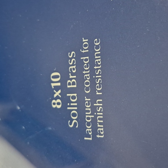 Burnes 8x10 Solid Brass Lacquered Picture Frame - Picture 2 of 5